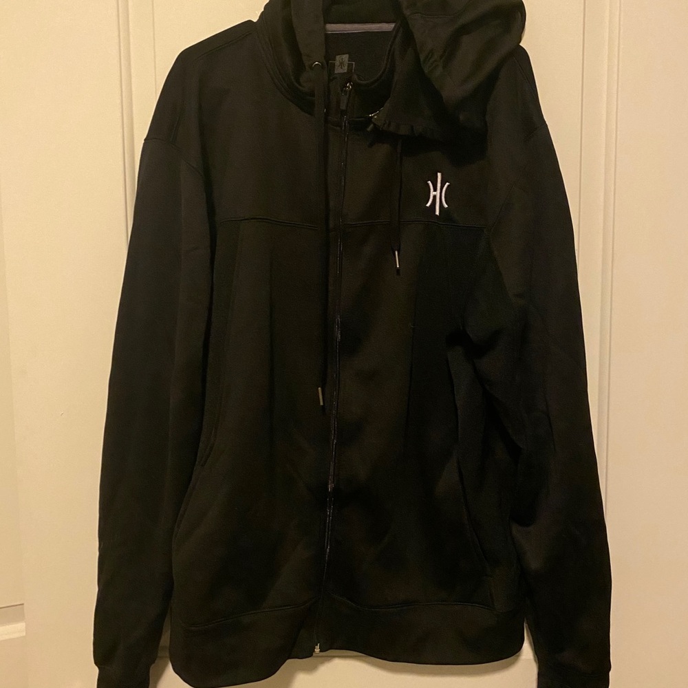 HoopCulture black zip up hoodie